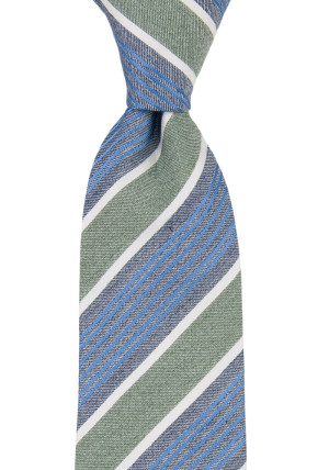 SPONTANEOUSSTRIPES FAWN GREEN cravate