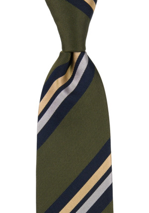 STRIPEDOUT OLIVE GREEN cravate