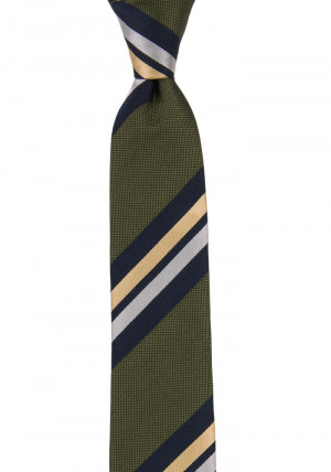 STRIPEDOUT OLIVE GREEN cravate slim