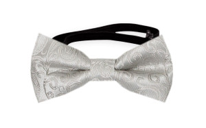 SWANKY Silver nœud papillon bébé