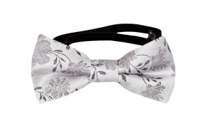 TOSSBLOSSOM Silver grey nœud papillon bébé