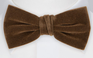 Velvet Cocoa Brown nœud papillon pré-noué