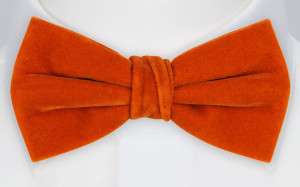 Velvet Deep Orange nœud papillon pré-noué