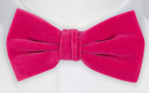 Velvet Deep Pink nœud papillon pré-noué