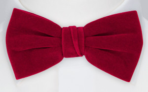 Velvet Maroon nœud papillon pré-noué