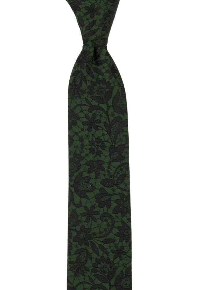 VIGSEL DARK GREEN cravate slim
