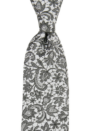VIGSEL WHITE BLACK cravate
