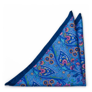 VIVACE Blue pochette de costume